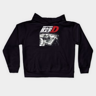 AE86 Corolla vs FC RX-7 Tandem Drifting Racing Kids Hoodie